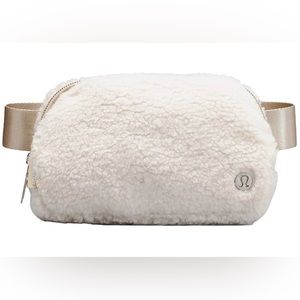 White Fleece lululemon belt bag